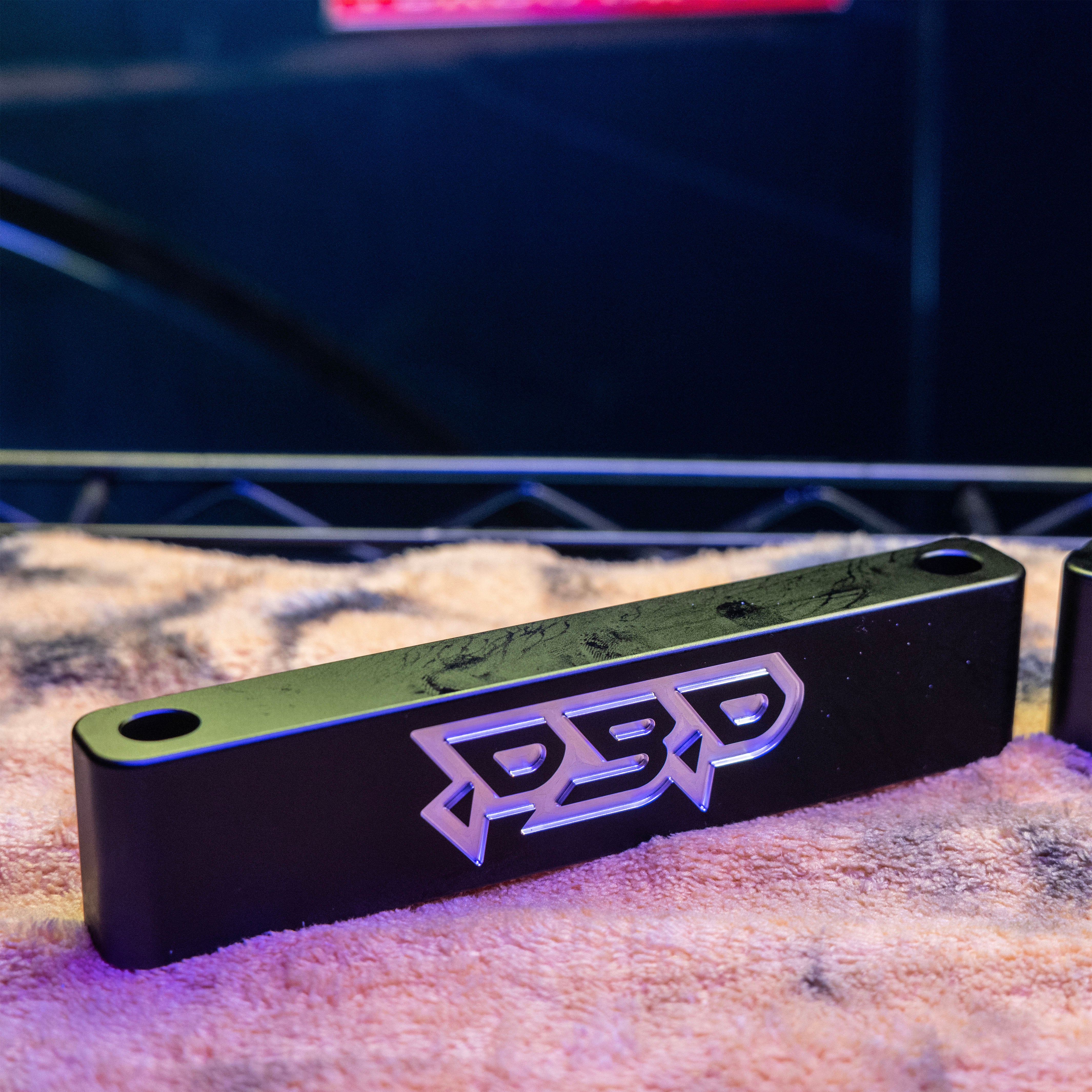 5G Cummins Remote Dipstick Bracket. Black with no pockets. Front side