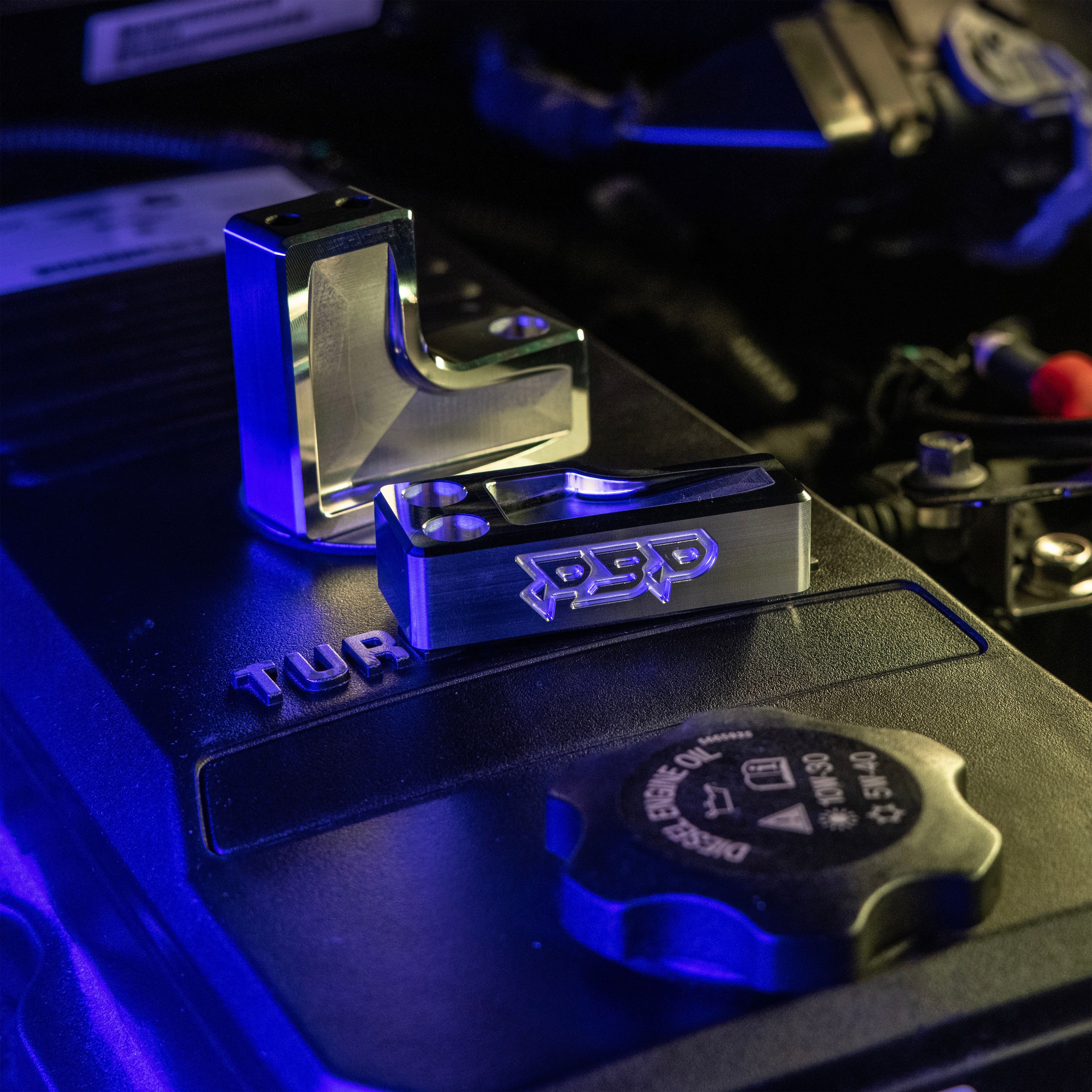 5th gen cummins back pressure sensor bracket. Not installed or bolted together. raw billet