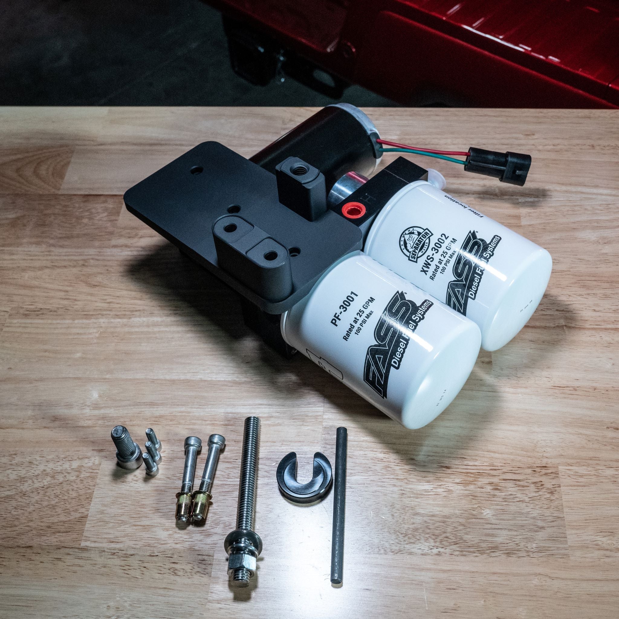 6.7L CUMMINS NON CARGO FASS BRACKET BACK SIDE WITH HARDWARE