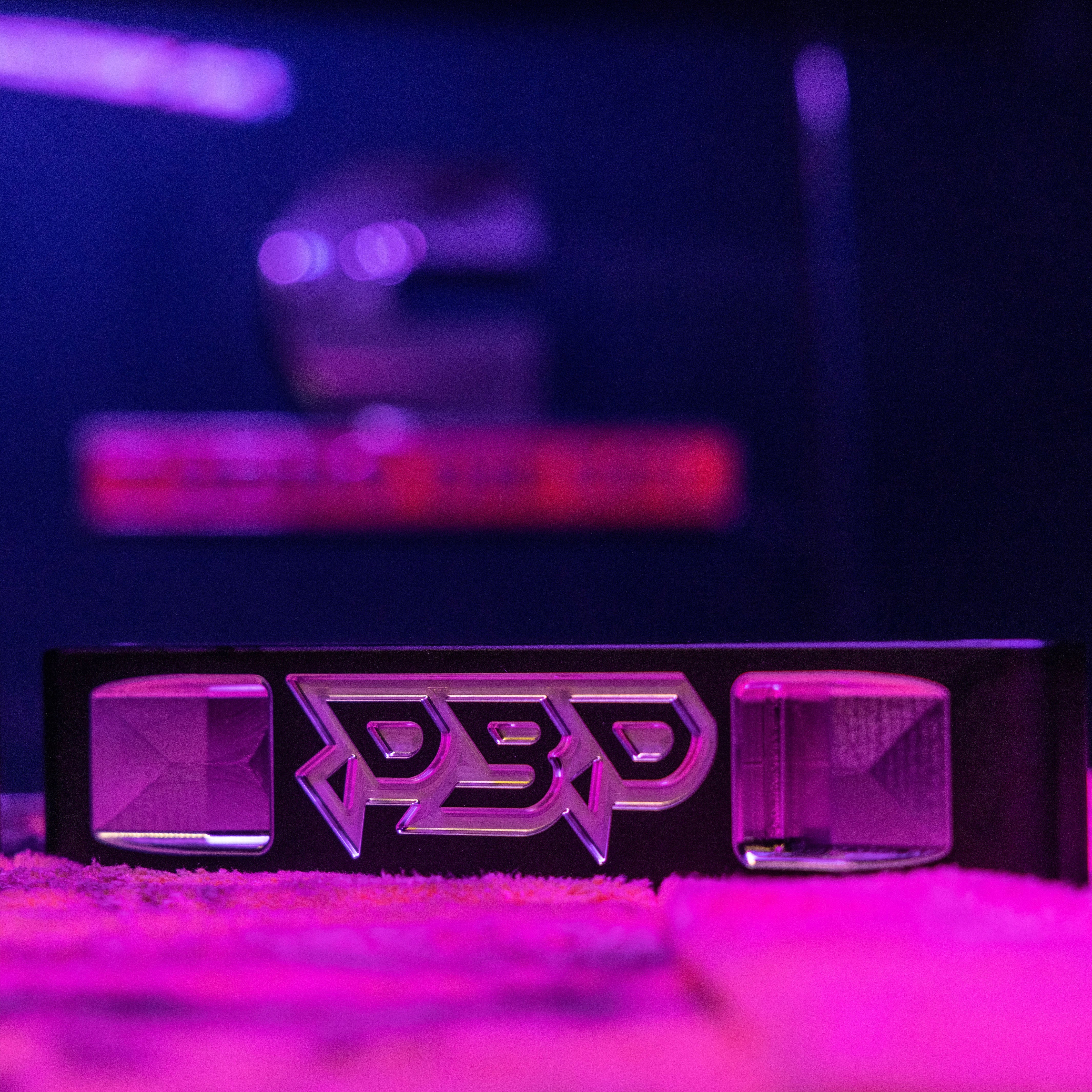 5G Cummins Remote Dipstick Bracket Black and Machined. Front side of Bracket