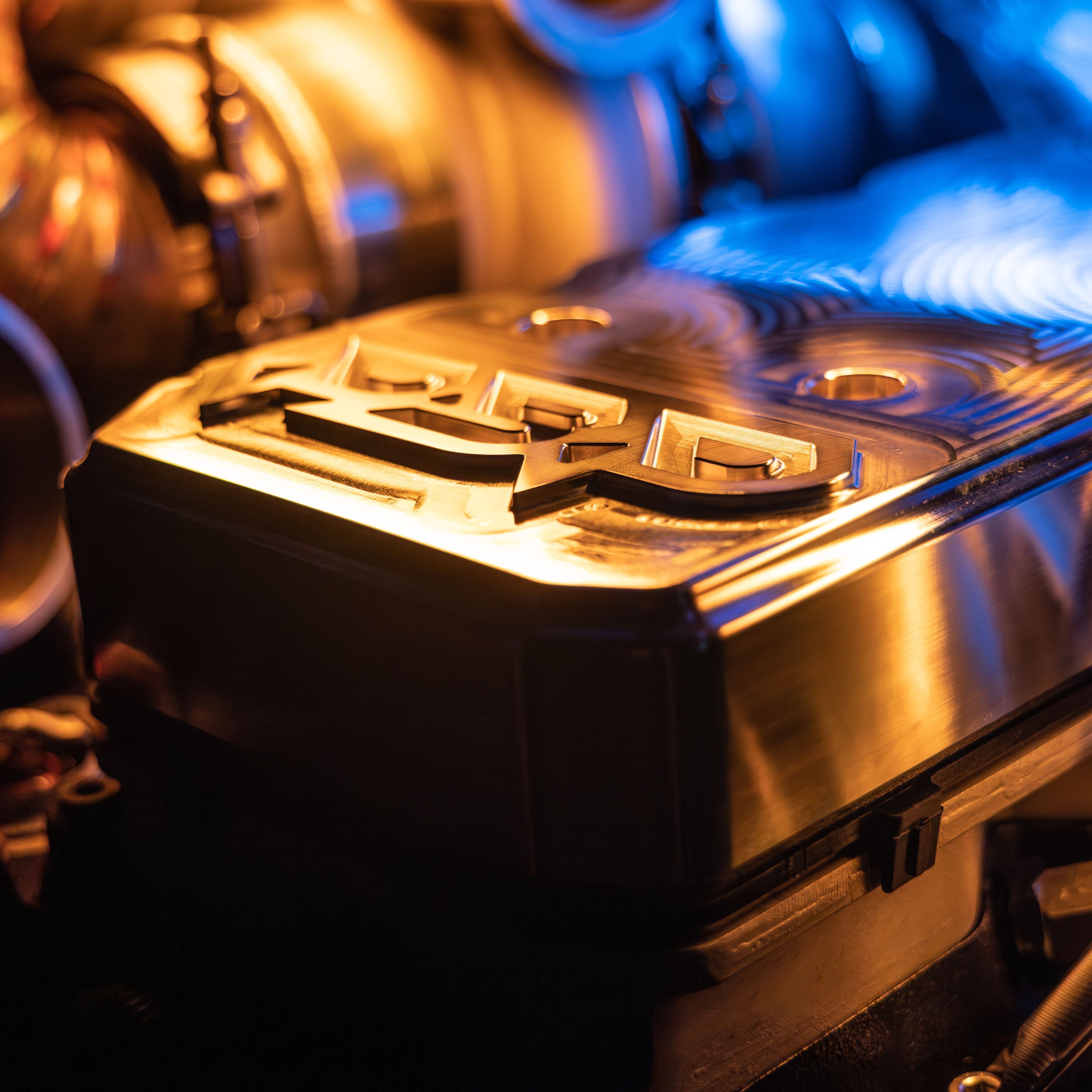 6.7L Cummins Billet Valve Cover Logo View