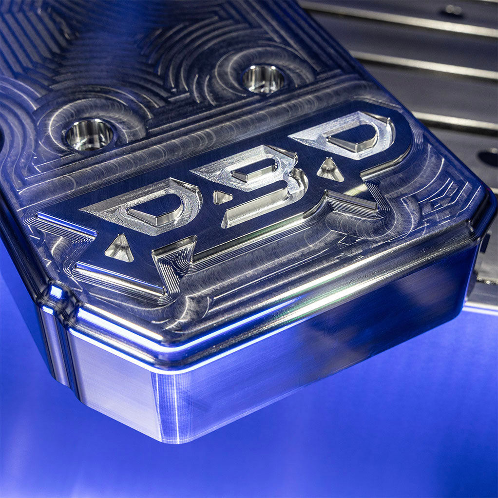 PBP Tapered 6.7L Cummins 24V Valve Cover up close of logo