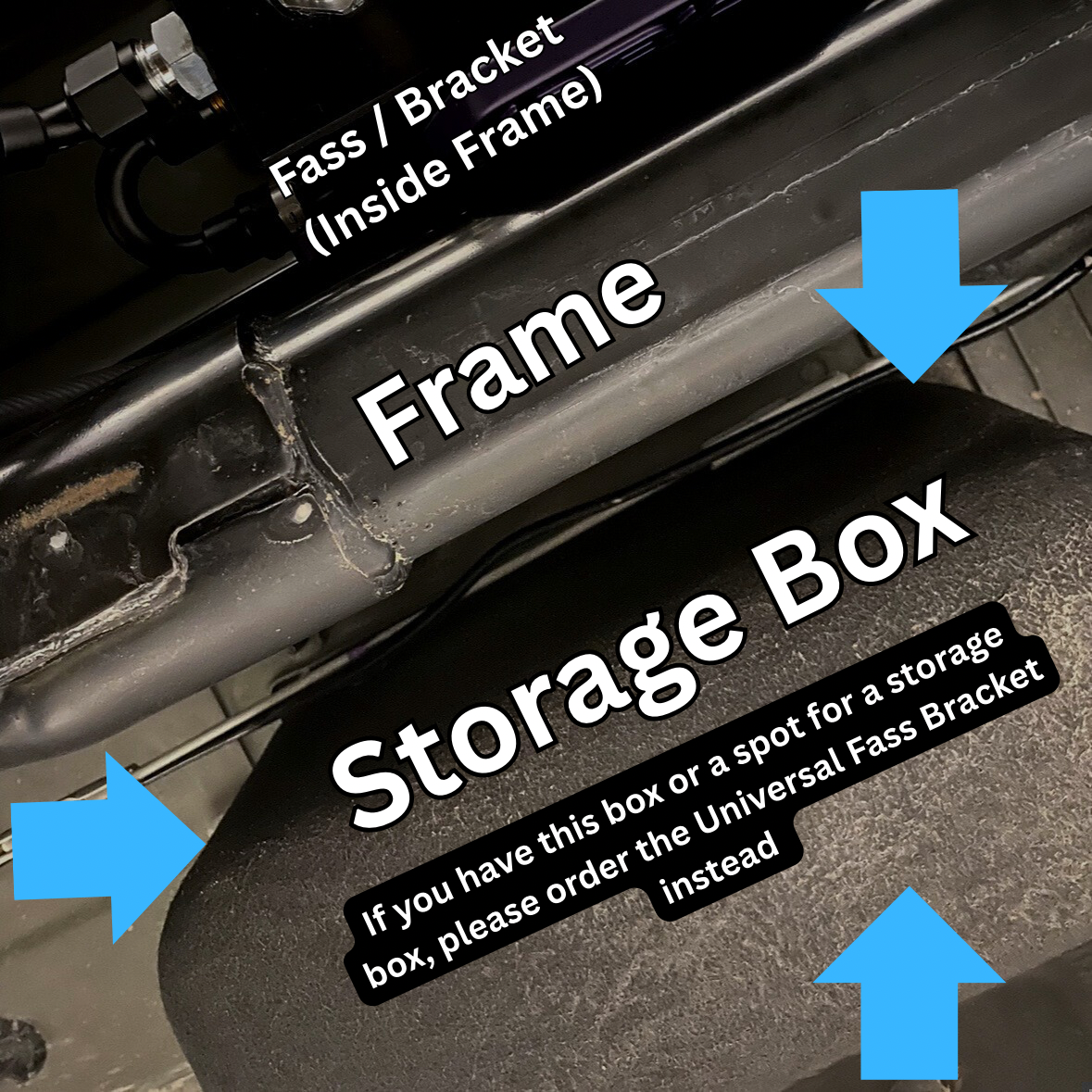 CUMMINS BILLET FASS BRACKET (NON CARGO FRAME)